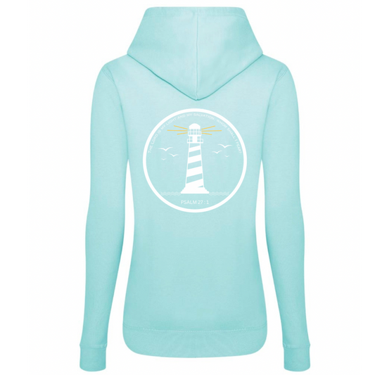 Lighthouse bible verse hoody Peppermint