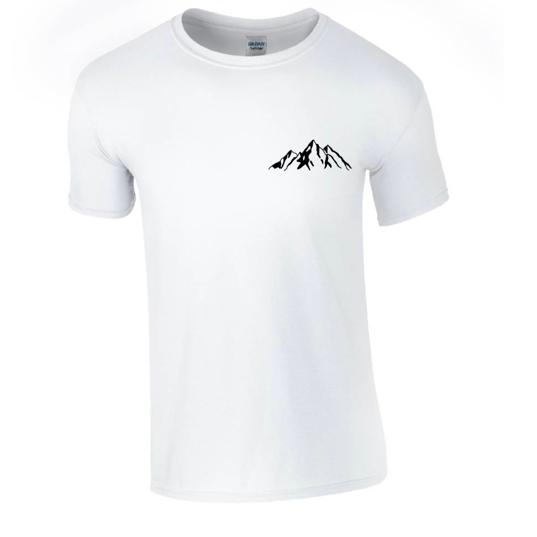 Faith Can Move Mountains Crew neck T shirt White Front
