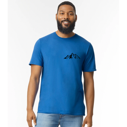 Faith Can Move Mountains Crew neck T shirt Royal Blue Front