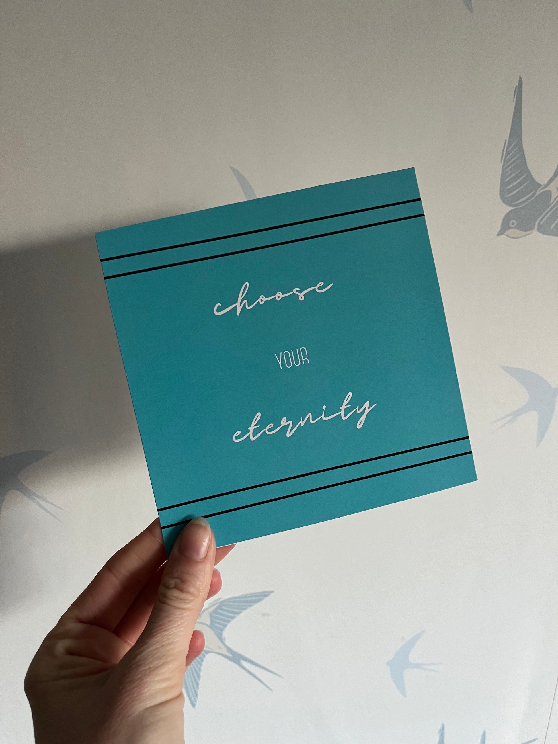 Hymn Card Bible Choose your Eternity Note let Bible verse Greeting card