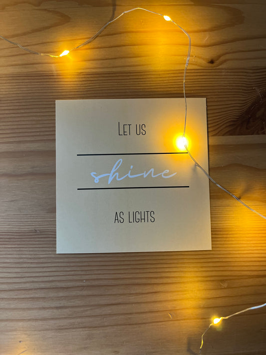 Shine as Lights Hymn Card