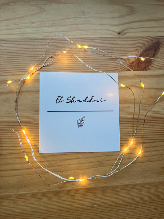 Hymn Card- El Shaddai