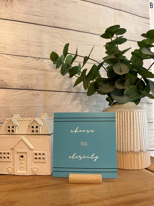 Hymn Card Bible Choose your Eternity Note let Bible verse Greeting card