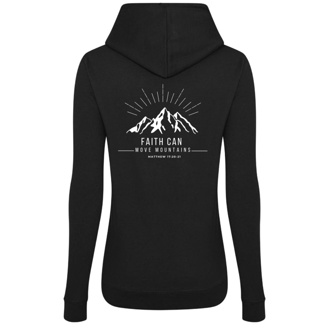 Faith Can Move Mountains Ladies Fit Hoodie