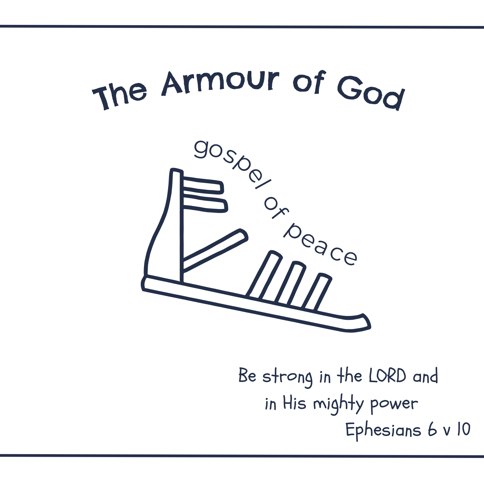 Armour of God Colouring Card Notelet Bible Ephesians Gospel Peace Bible verse Greeting card