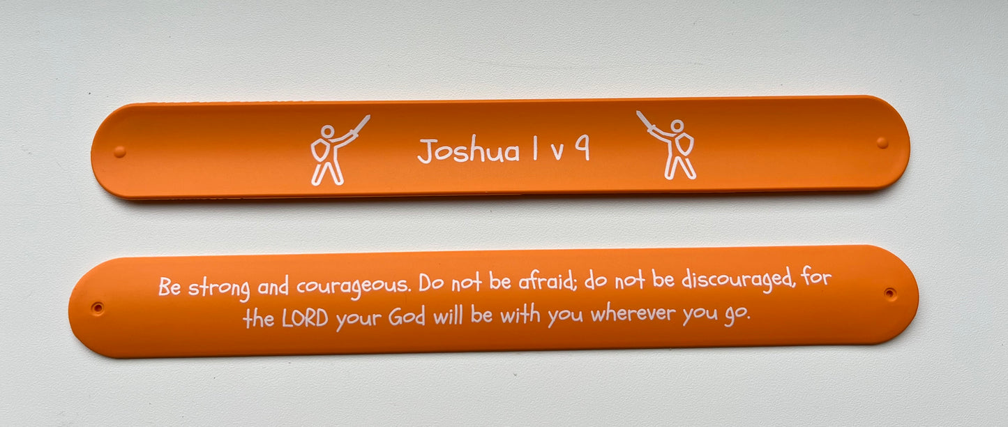 Slap Band Bible God Joshua Strong Courageous Children