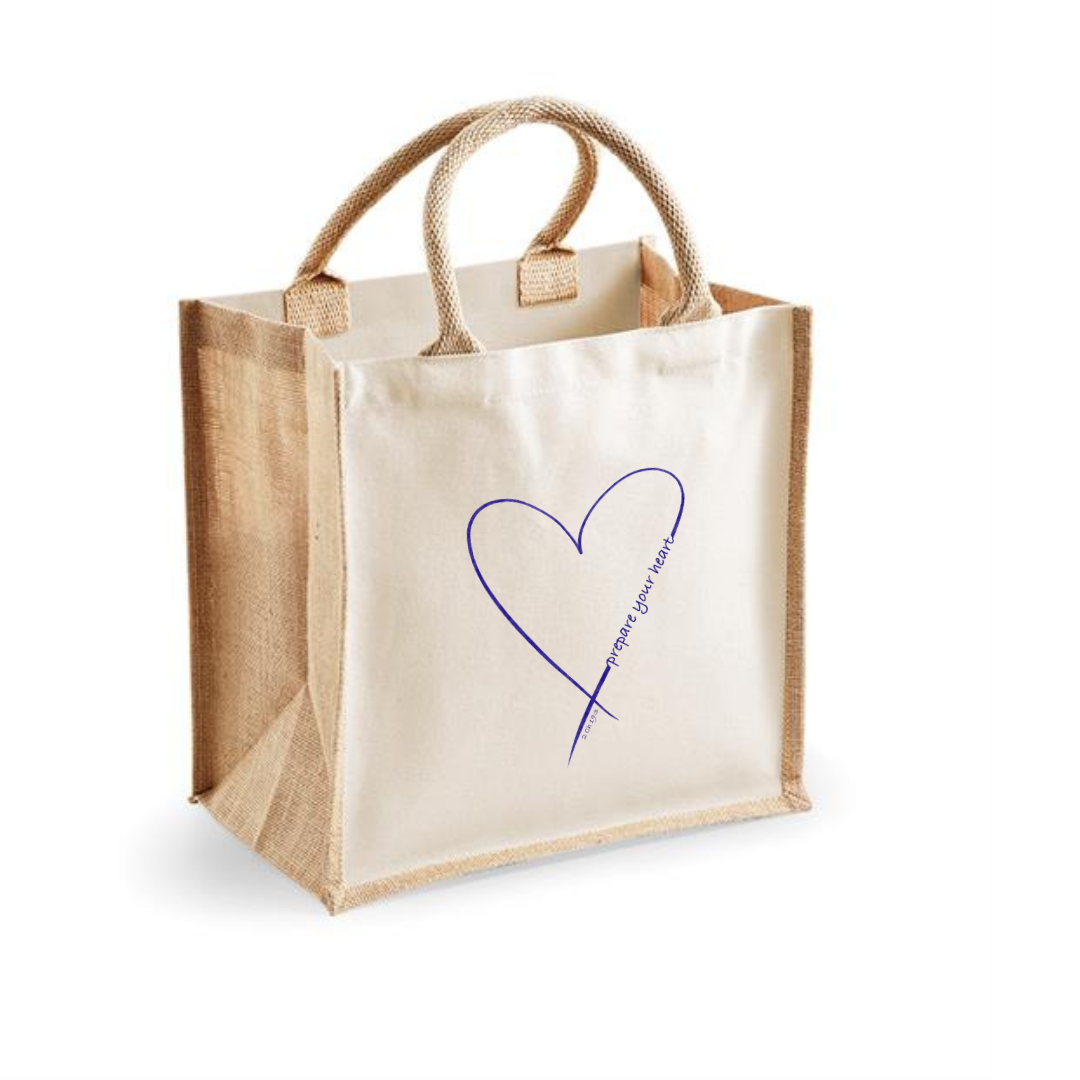 Prepare your Heart Jute bag