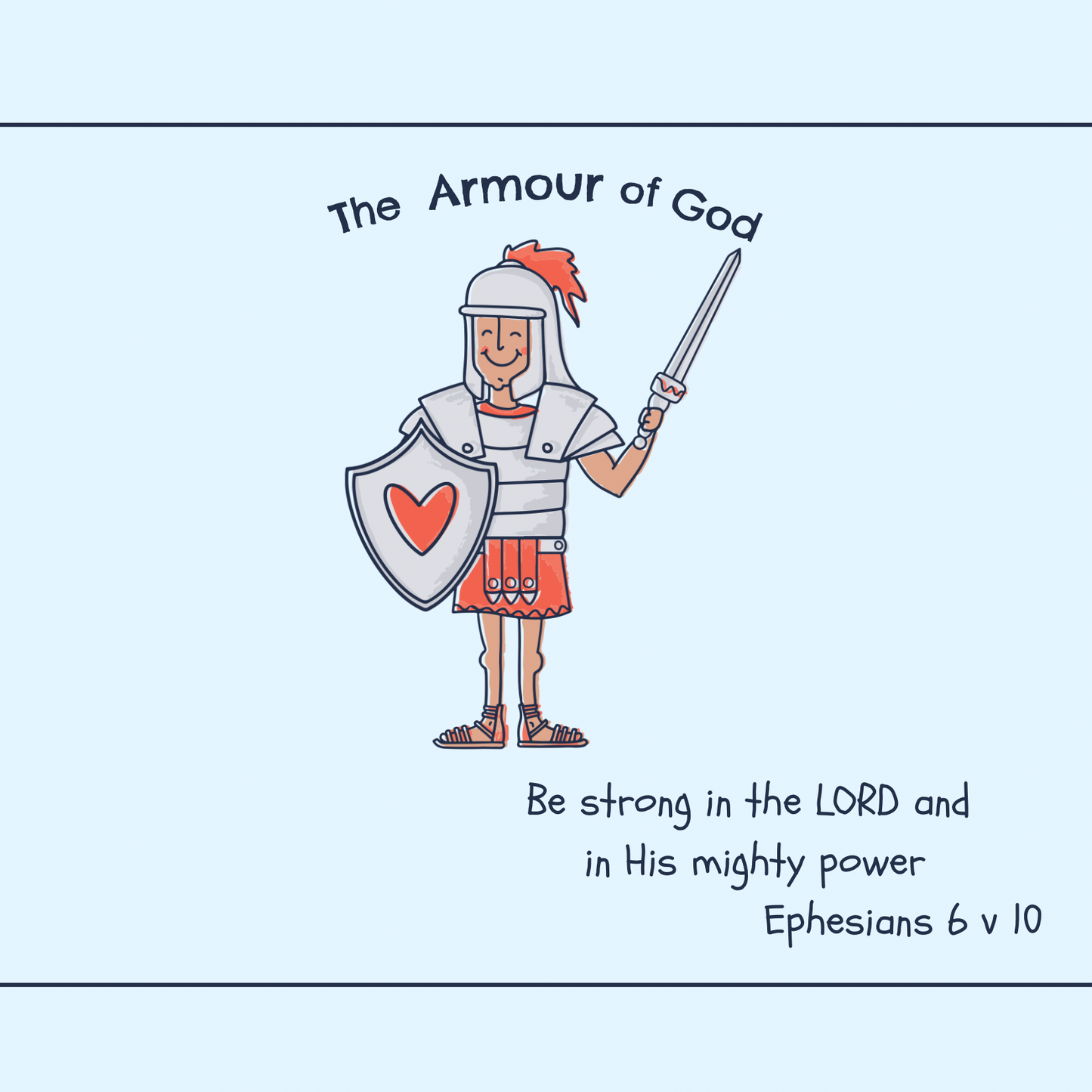 Armour of God Card Notelet Bible Ephesians Bible verse Greeting card