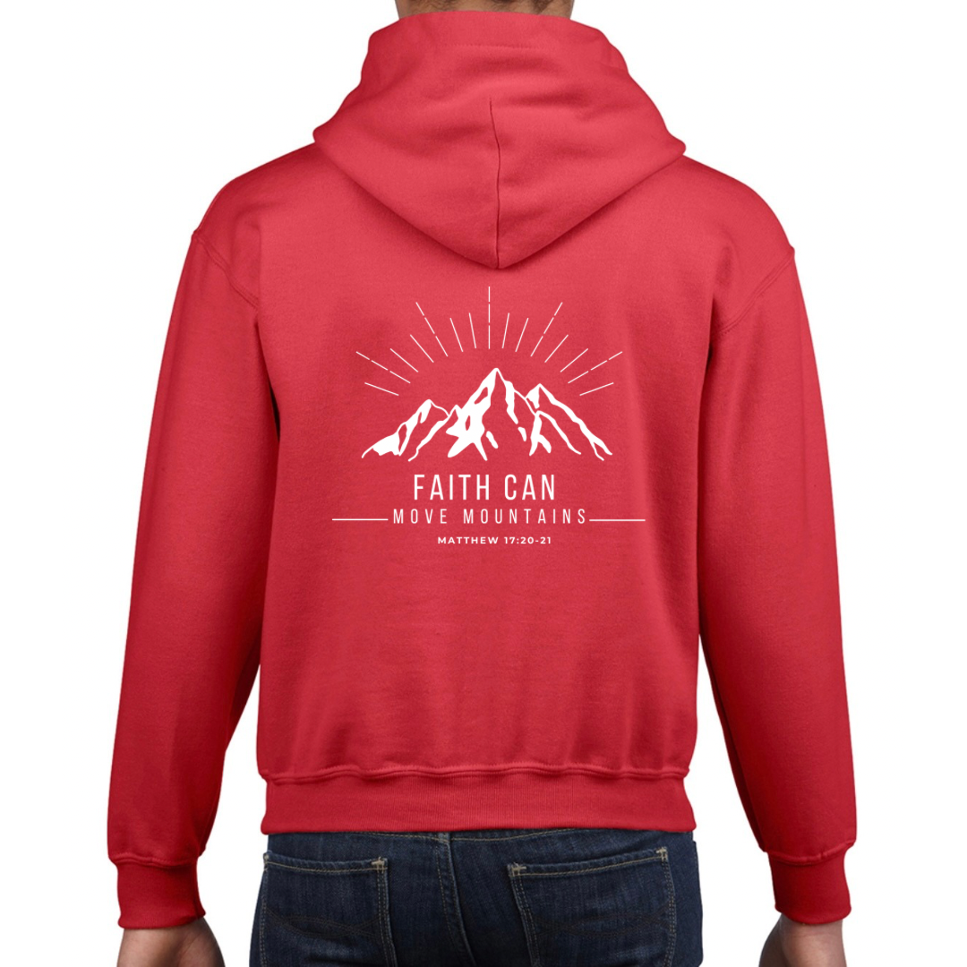 Faith Can Move Mountains Hoodie Red