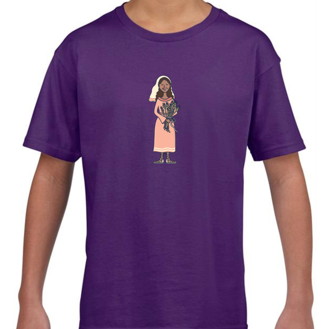 Ruth Bible Hero Purple T Shirt Front