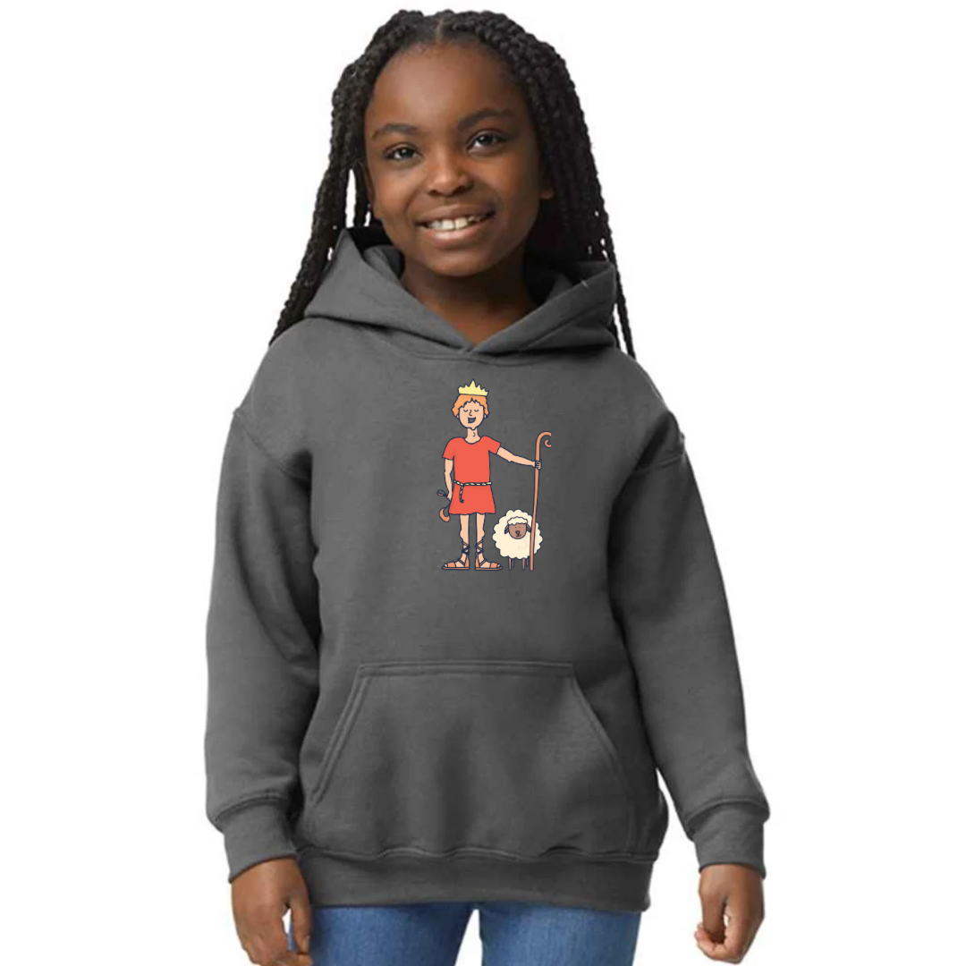 Bible heroes: David kids hoodie