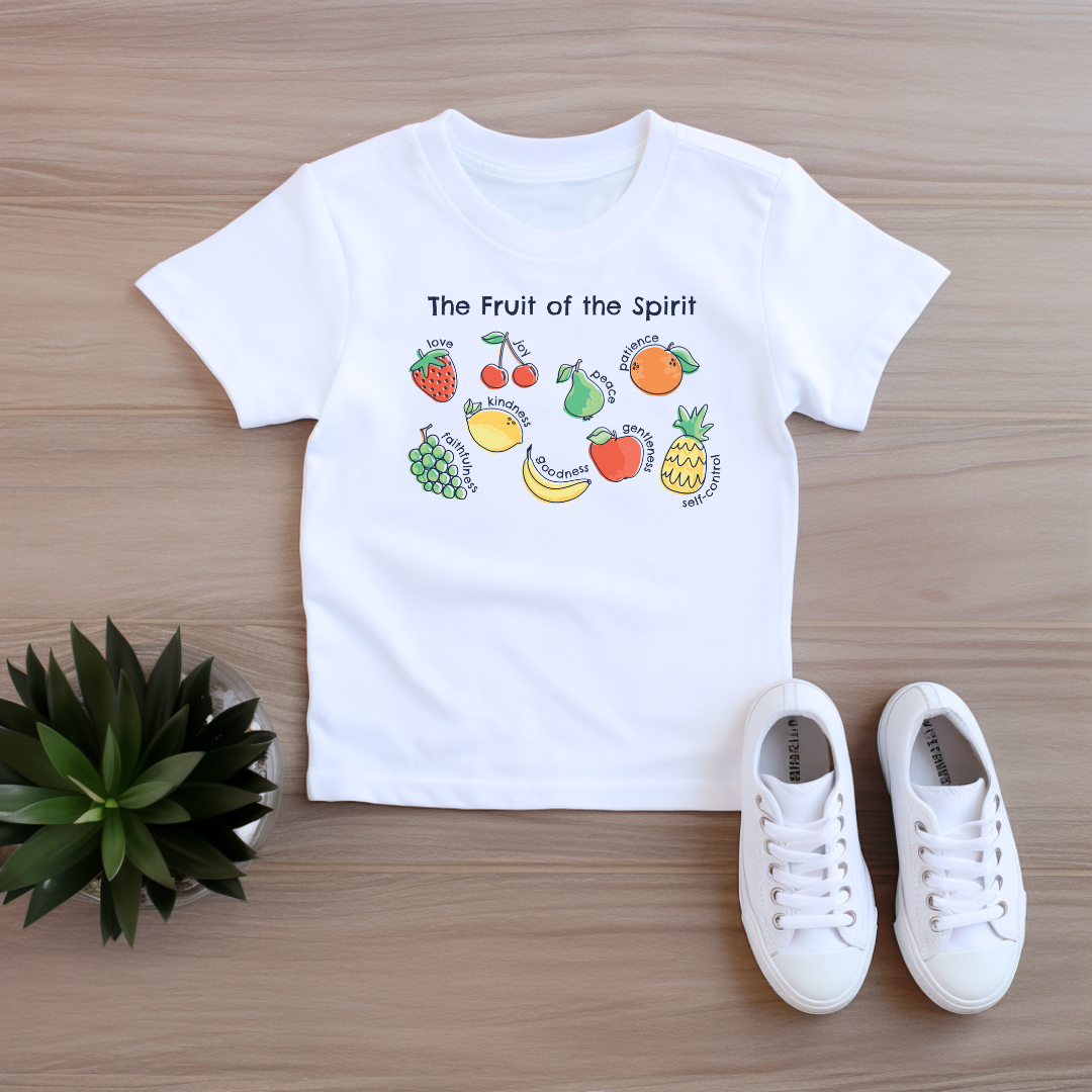 TShirt Fruit Spirit God Bible Galations White