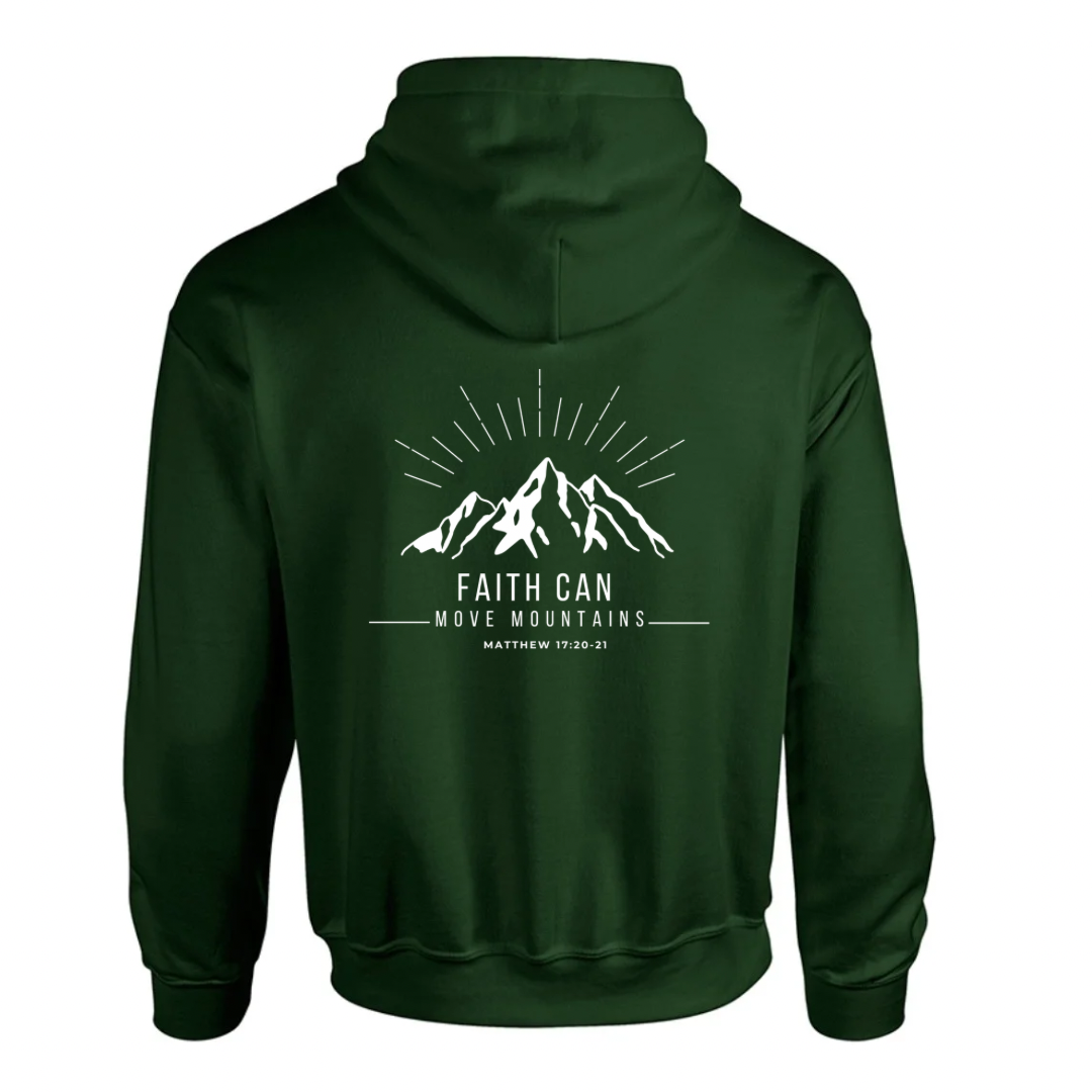 Faith Can Move Mountains Hoodie Forest Green