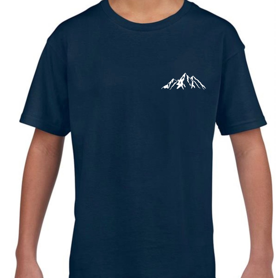 Navy Can Move Mountains Child's T Shirt Front