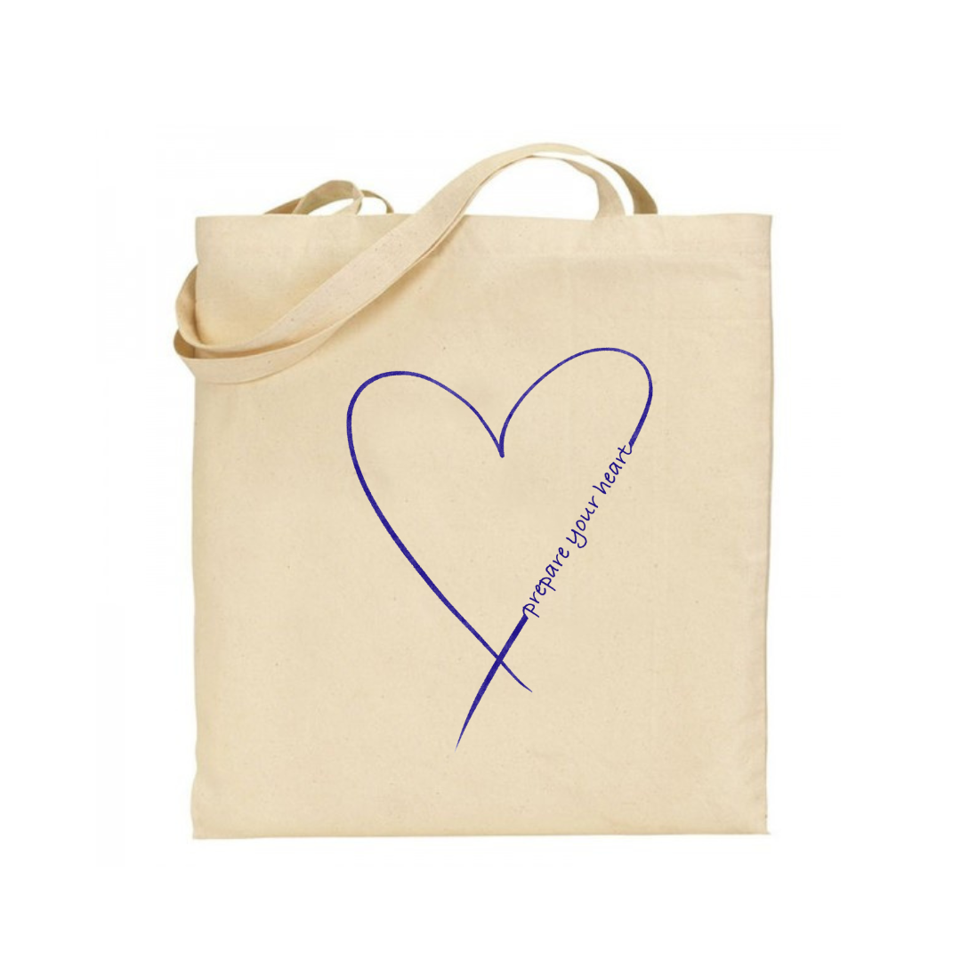 Prepare your heart- tote shopping/gift bag