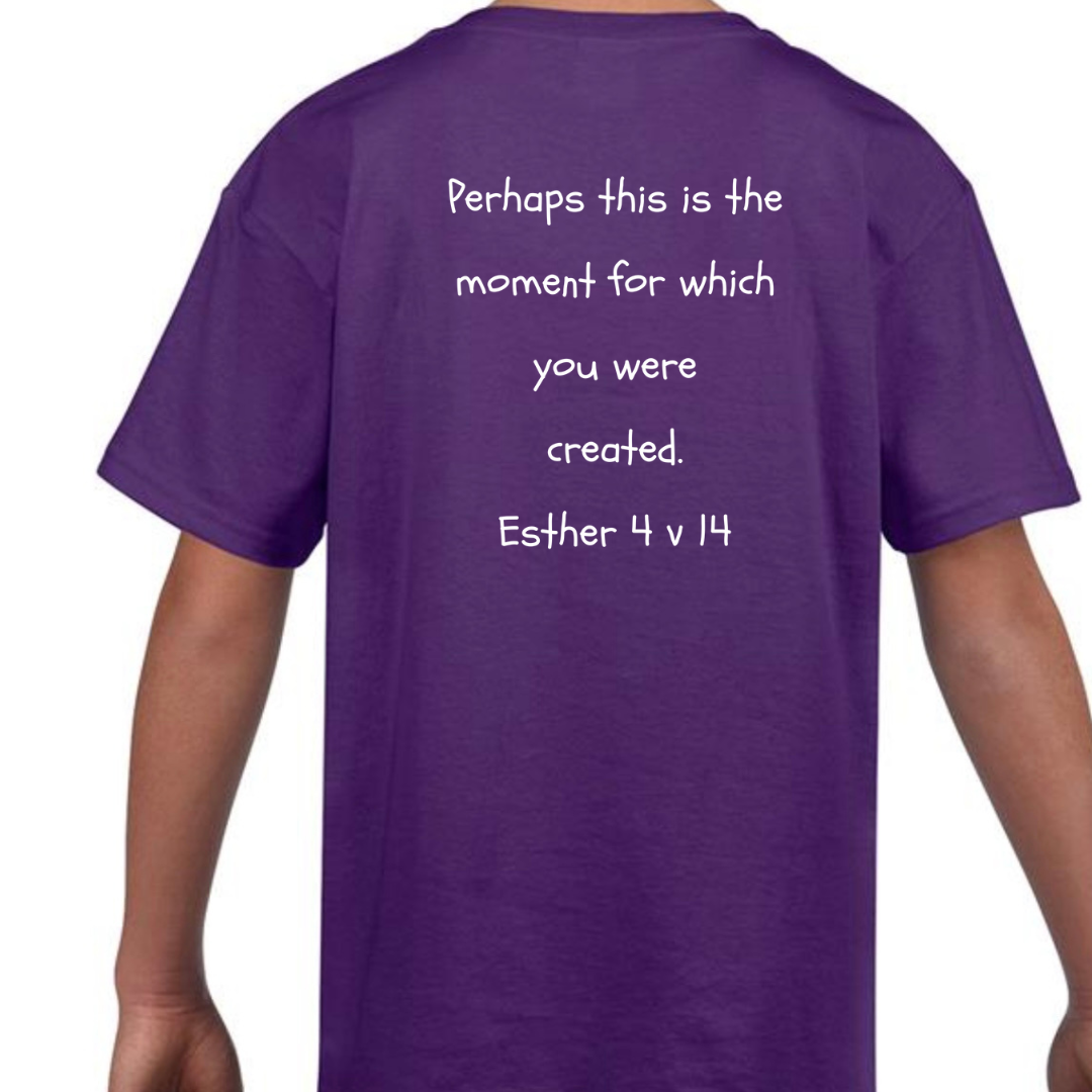 Esther Bible Heroes Back Purple For This Moment you were chosen