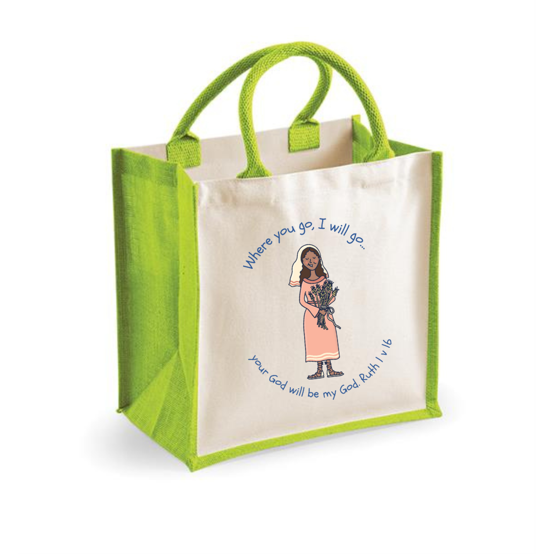 Green Ruth Where you go I go Jute Bag