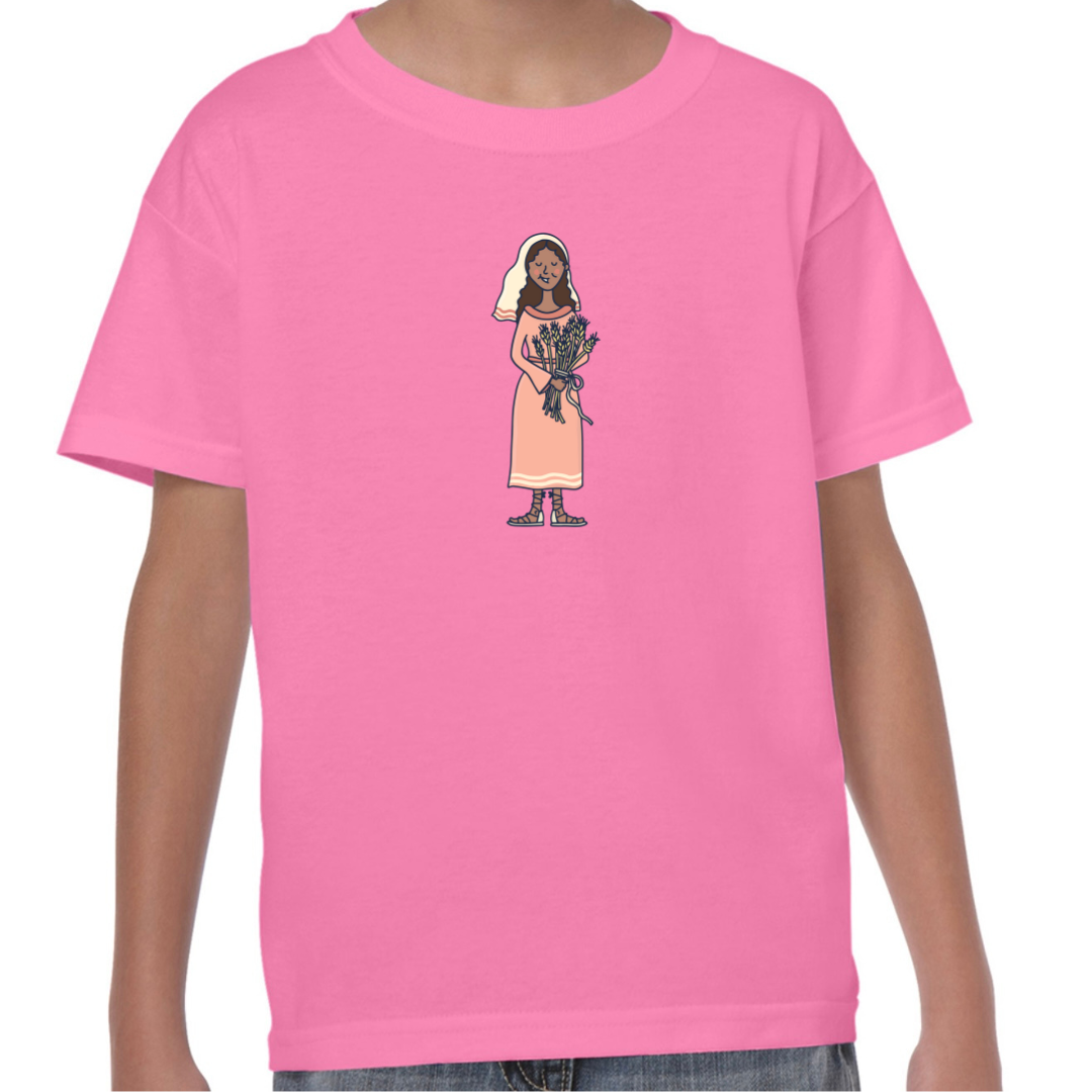 Ruth Bible Hero Pink T Shirt Front