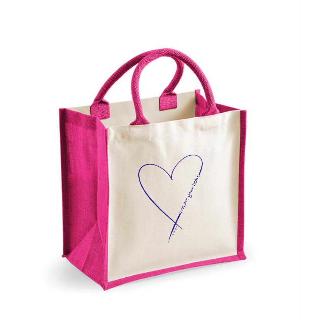 Prepare your Heart Jute bag