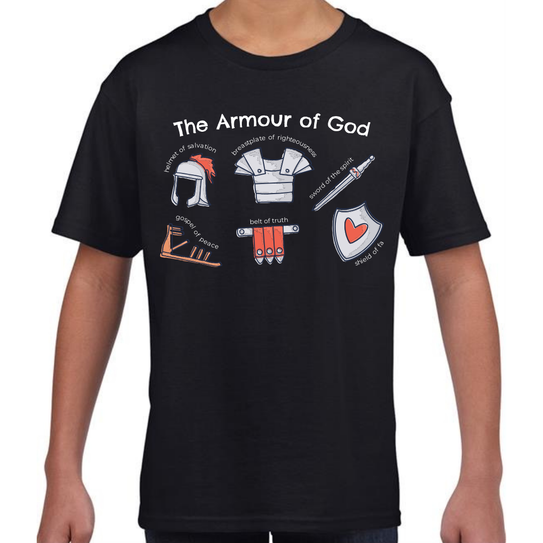 Armour of God TShirt Bible Ephesians Black