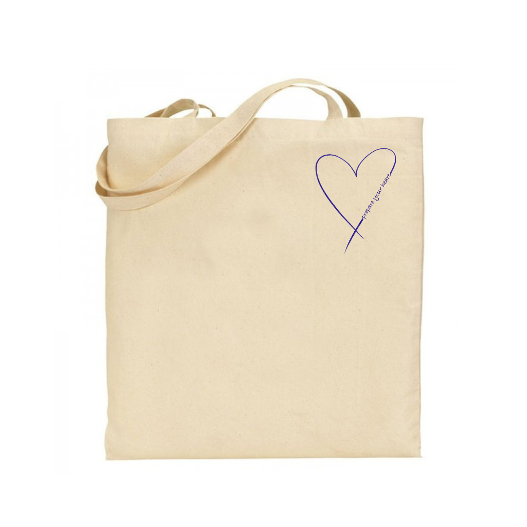 Prepare your heart- tote shopping/gift bag