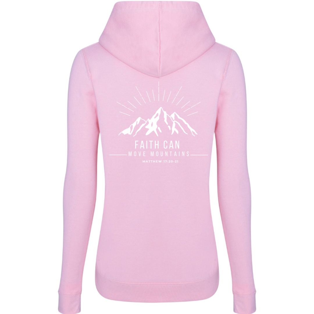 Faith Can Move Mountains Ladies Fit Hoodie