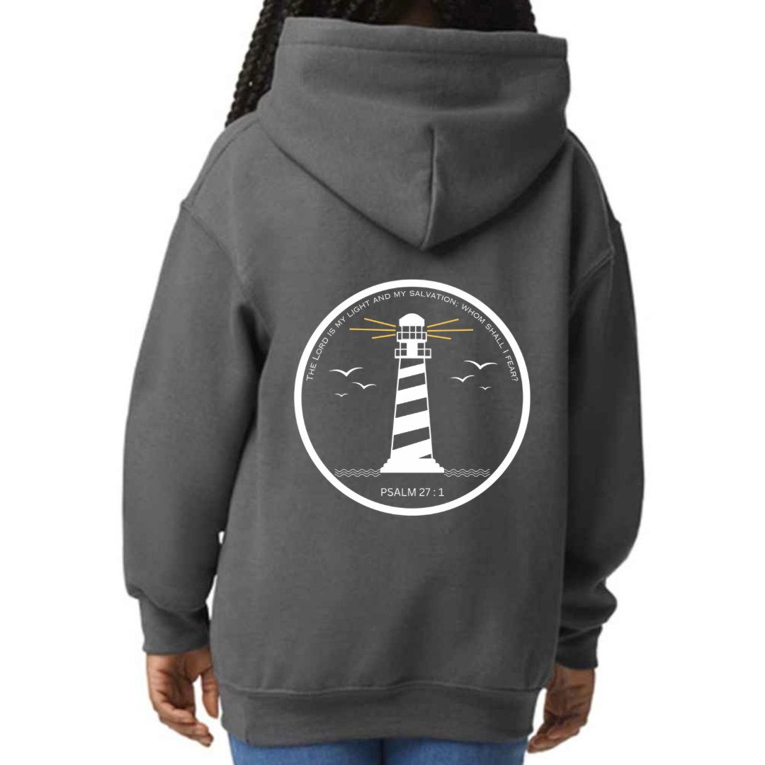 Lighthouse bible verse hoody Grey