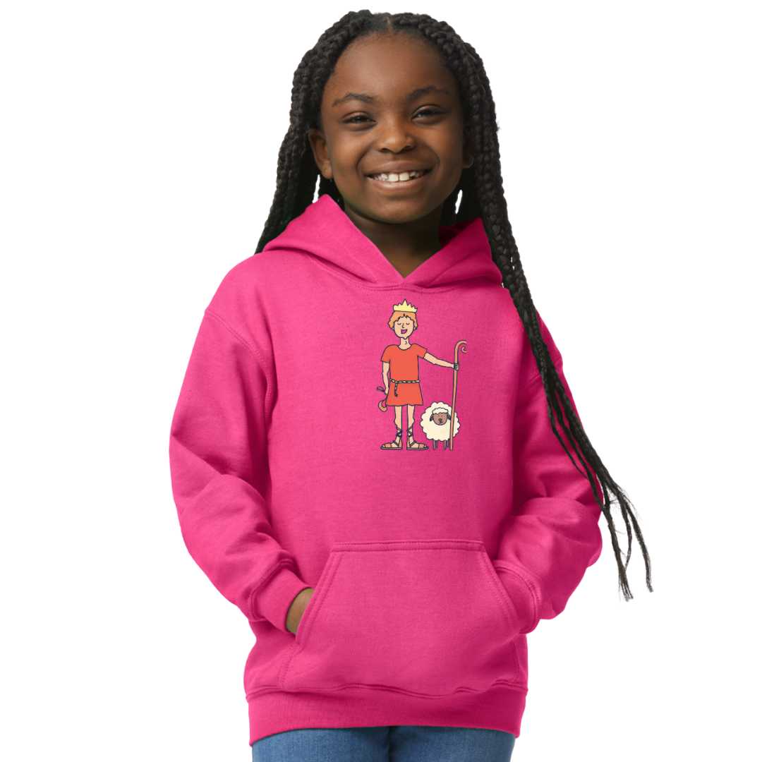 Bible heroes: David kids hoodie