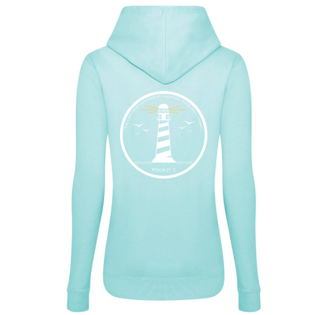 Lighthouse bible verse hoody Peppermint 