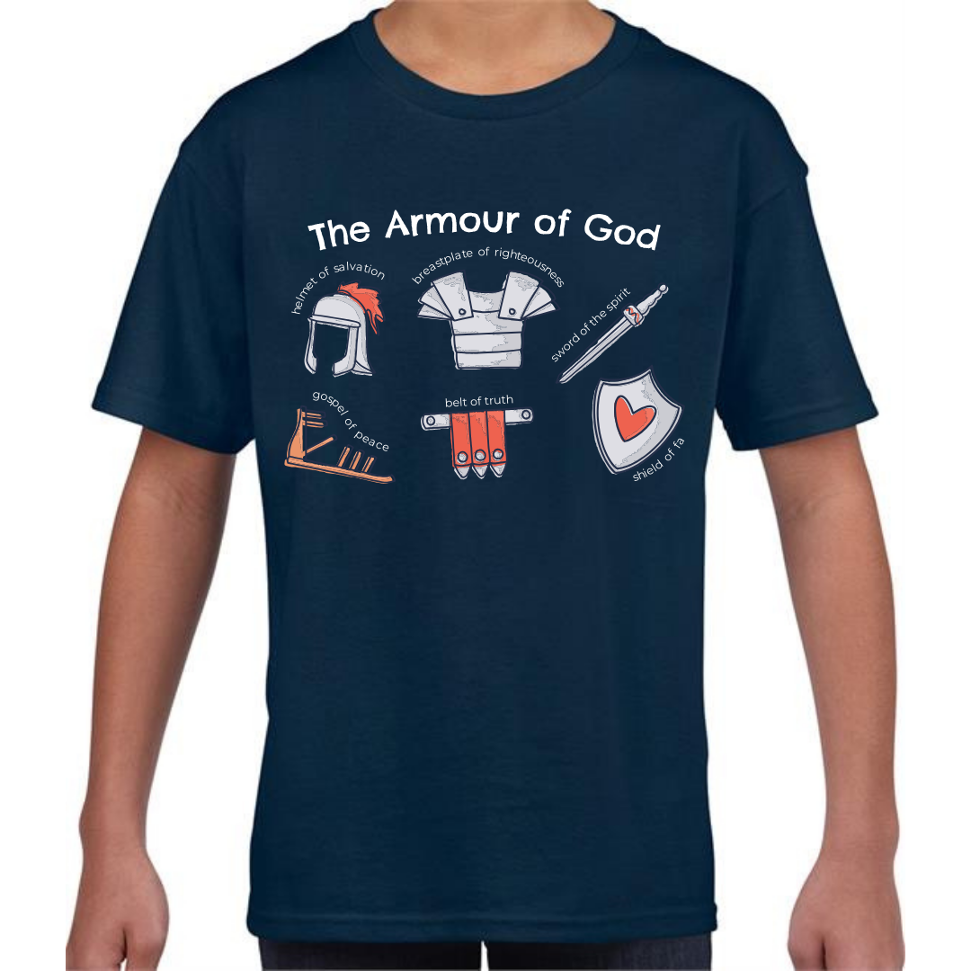 Armour of God TShirt Bible Ephesians Navy