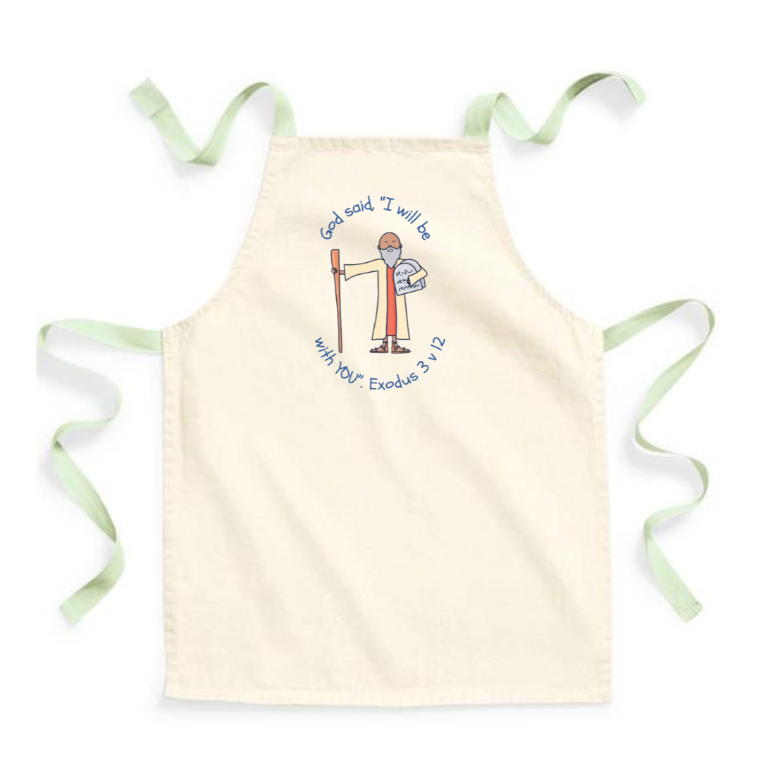 Moses Bible Heroes Pistachio Green Apron