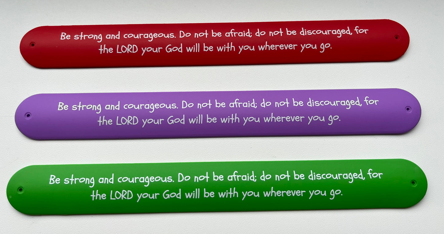 Slap Band Bible God Joshua Strong Courageous Children