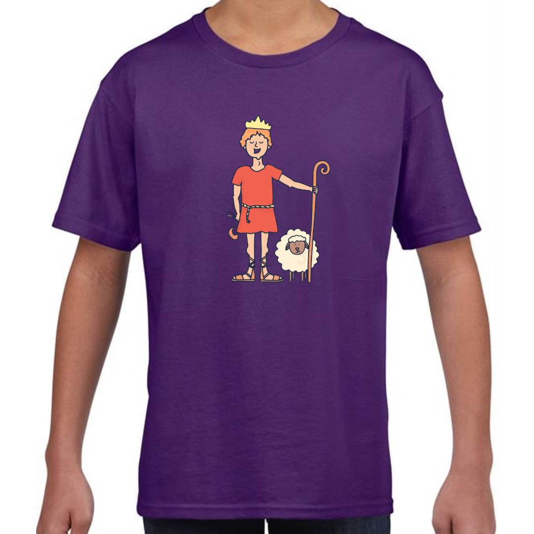 David Bible Hero Purple T Shirt Front