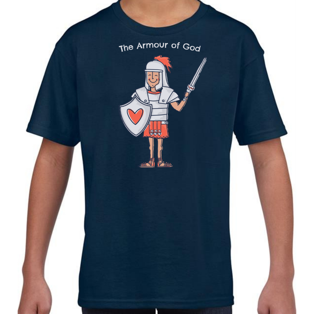 Armour of God TShirt Bible Ephesians Navy