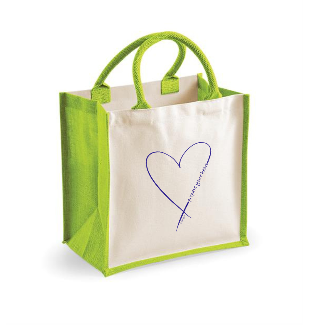 Prepare your Heart Jute bag