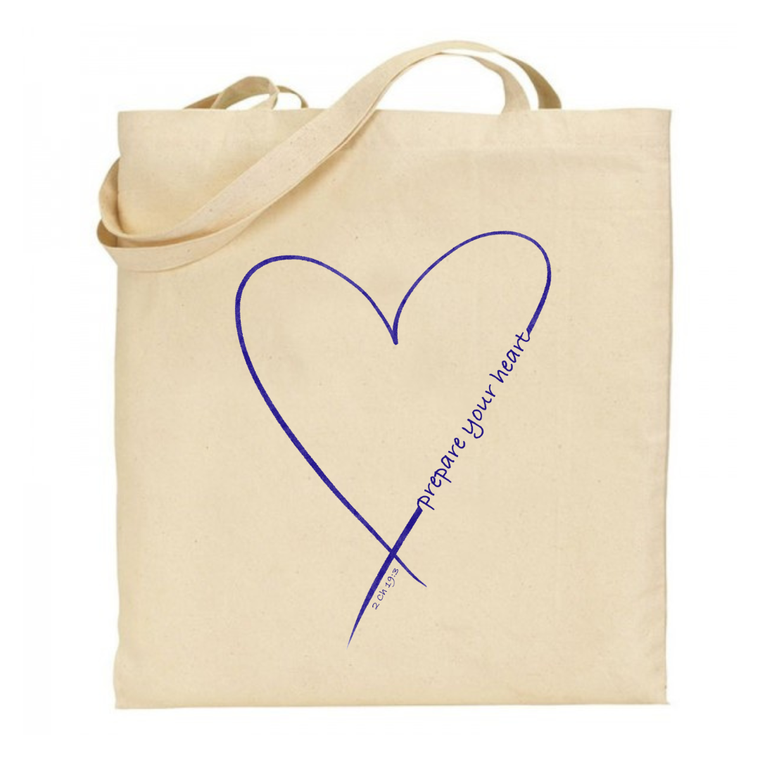 Prepare your heart- tote shopping/gift bag