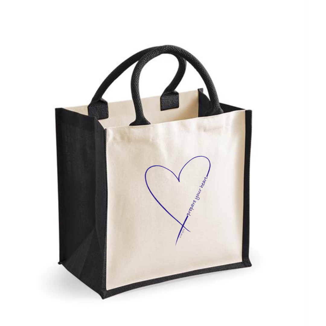 Prepare your Heart Jute bag