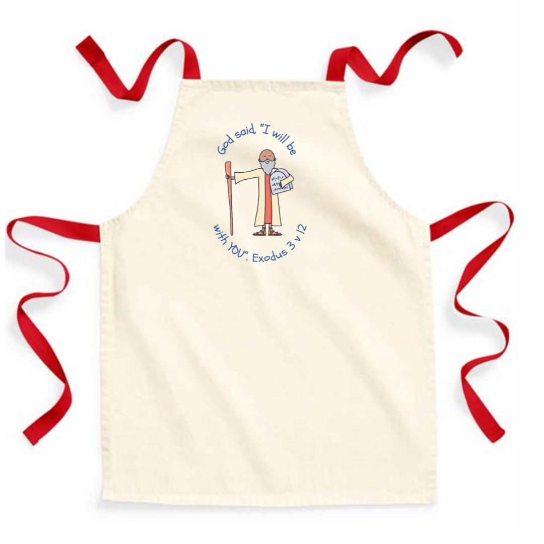 Moses Bible Heroes Red Apron