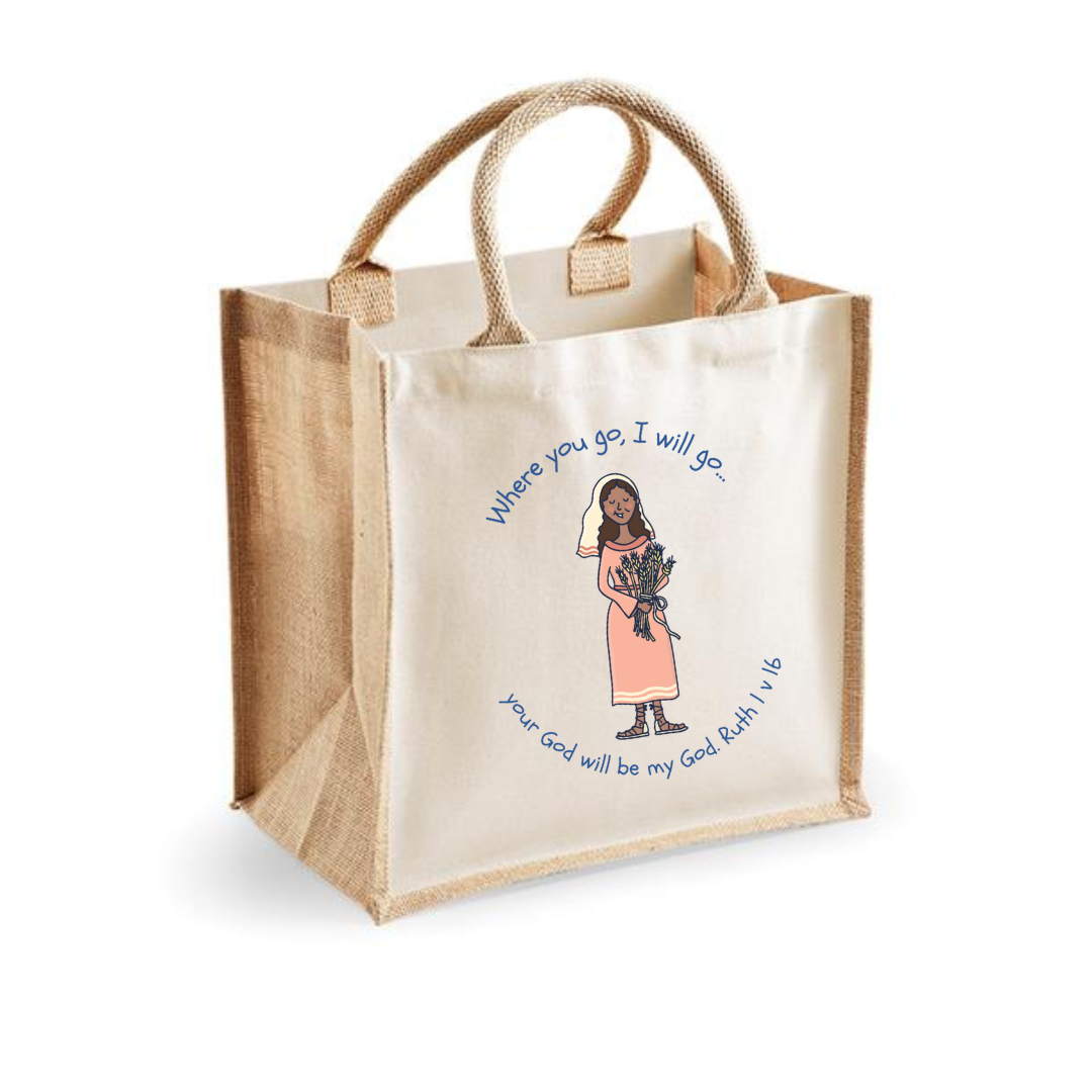 Natural Ruth Where you go I go Jute Bag