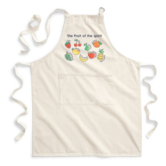 canvas adults apron, fruits of the spirit