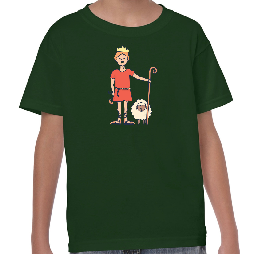 David Bible Hero Forest Green T Shirt Front