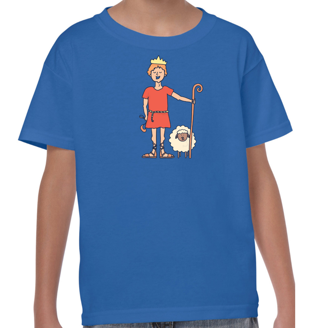 David Bible Hero Royal Blue T Shirt Front