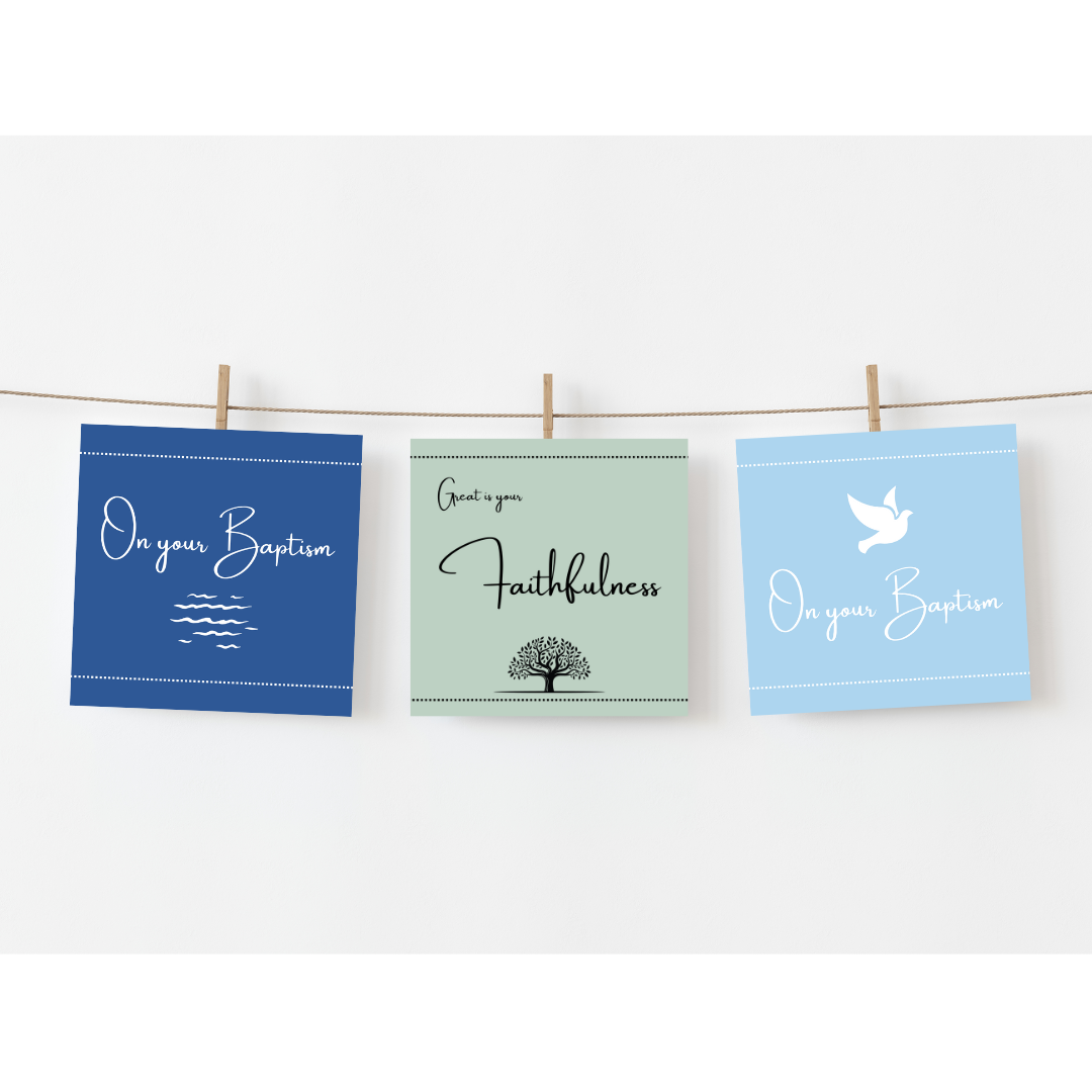 Bible Baptism Cards Bible verse Greeting card