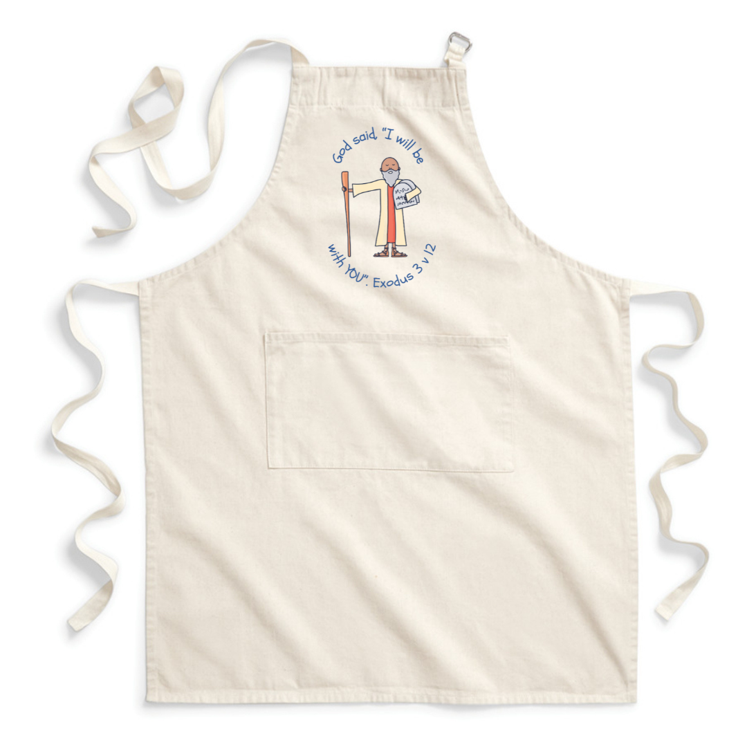 Moses Bible Heroes Natural Apron