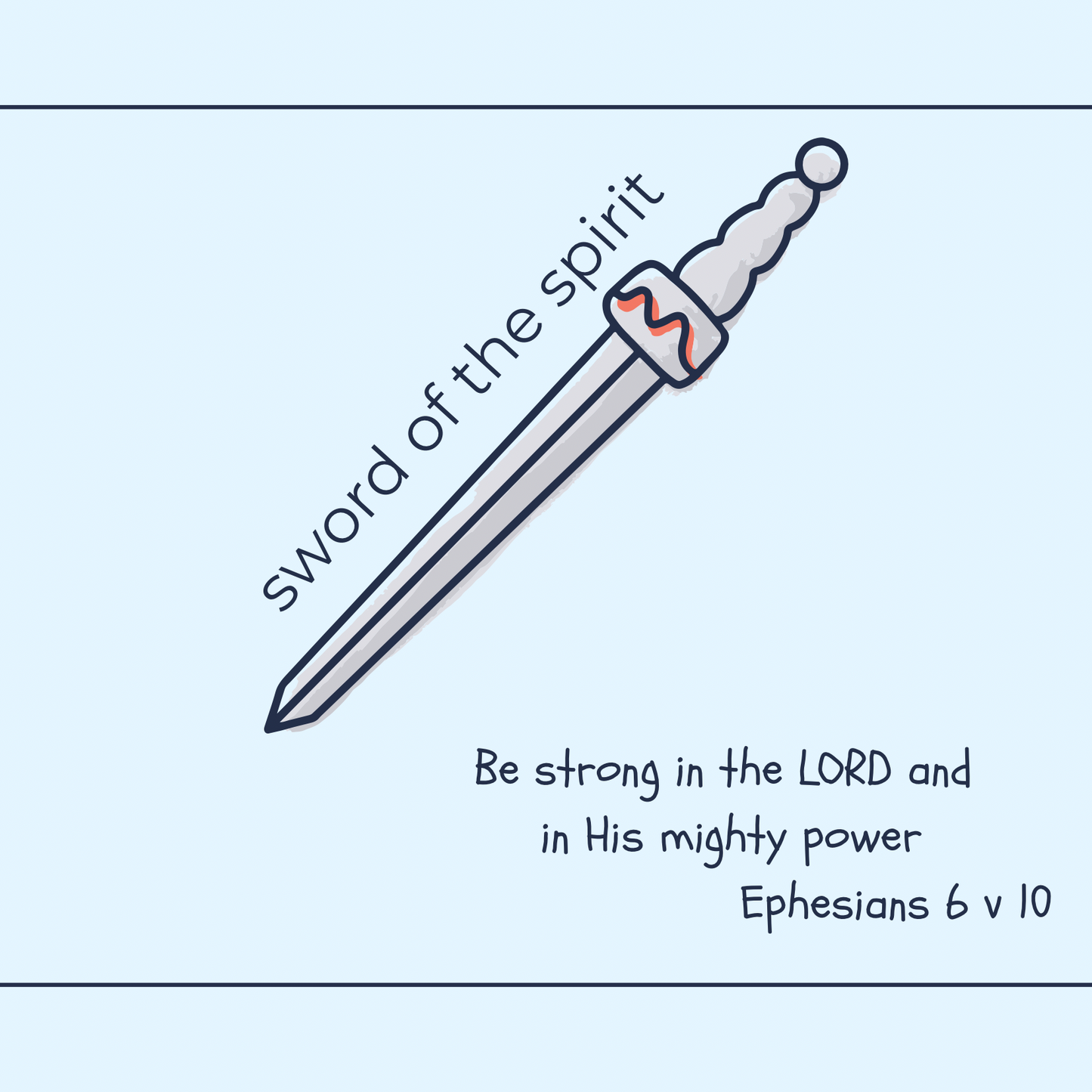 Armour of God Card Notelet Bible Ephesians Sword Spirit Bible verse Greeting card