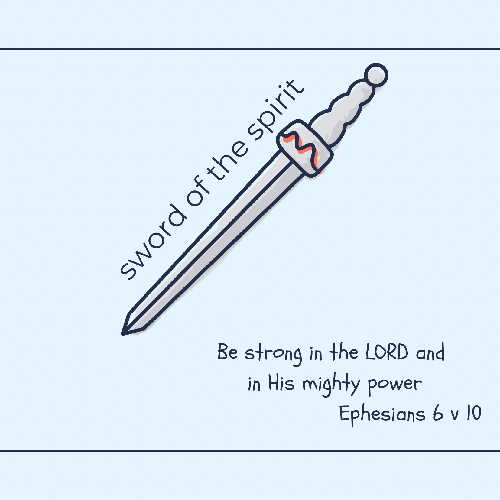 Armour of God Card Notelet Bible Ephesians Sword Spirit Bible verse Greeting card