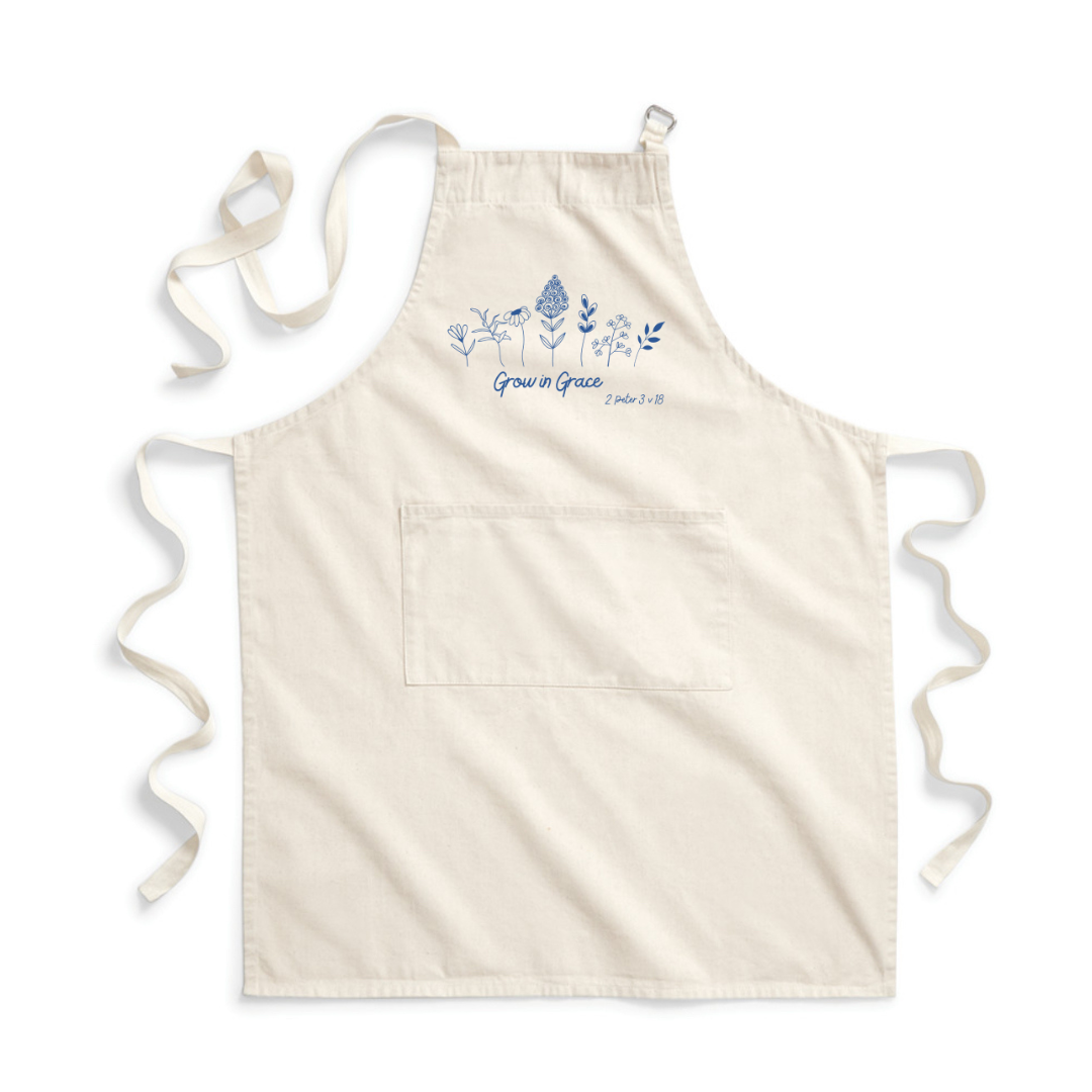 Natural Grow in Grace Adults Apron