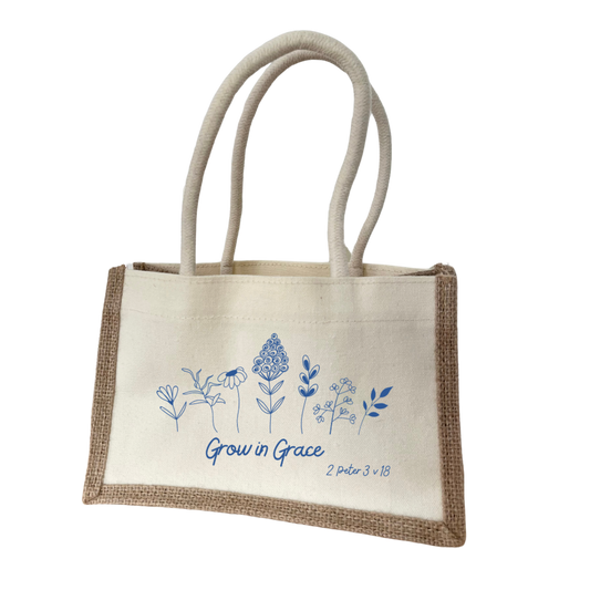 Natural Grow in Grace Mini Jute Bag