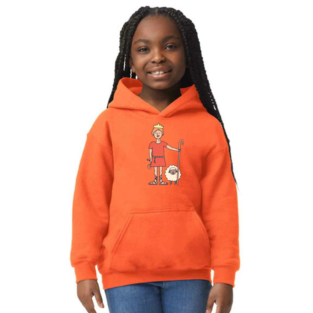 Bible heroes: David kids hoodie