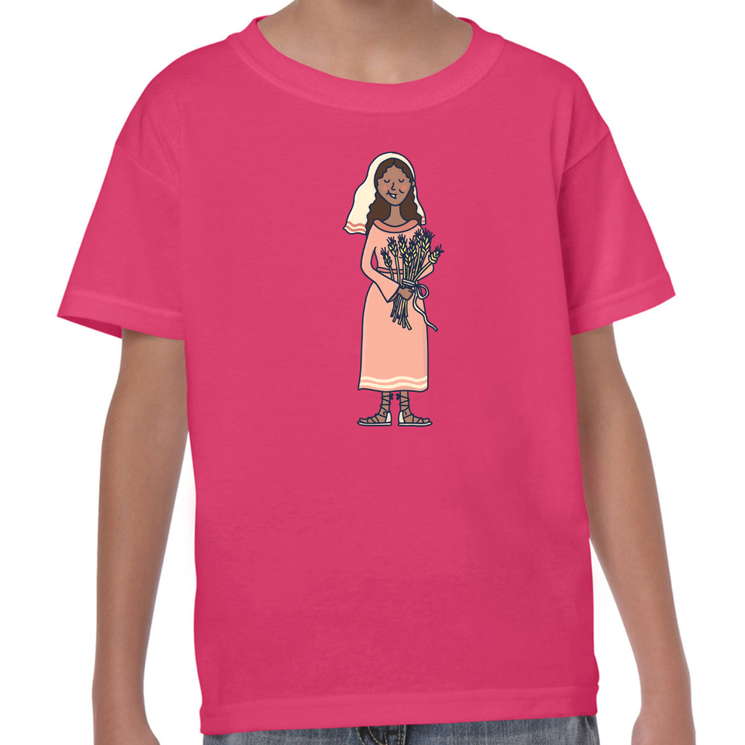 Ruth Bible Hero Pink T Shirt Front